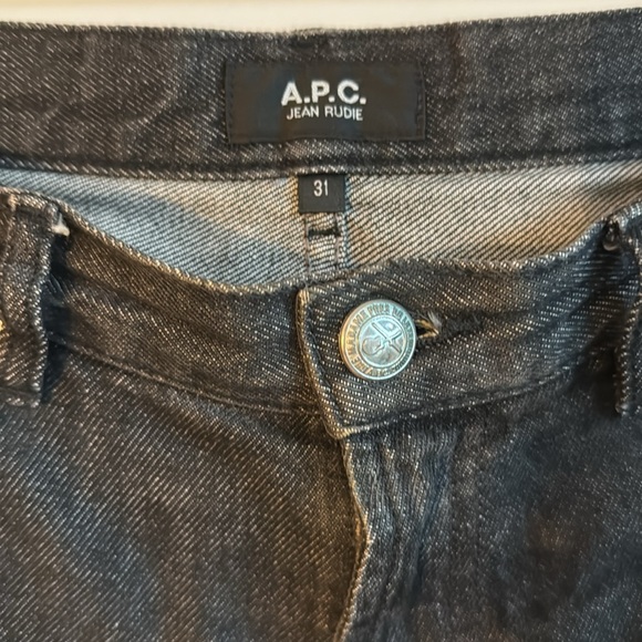 A.P.C. Rudie Raw Hem Jean in Washed Black - 31 Waist x 27.5” Inseam - Picture 5 of 9